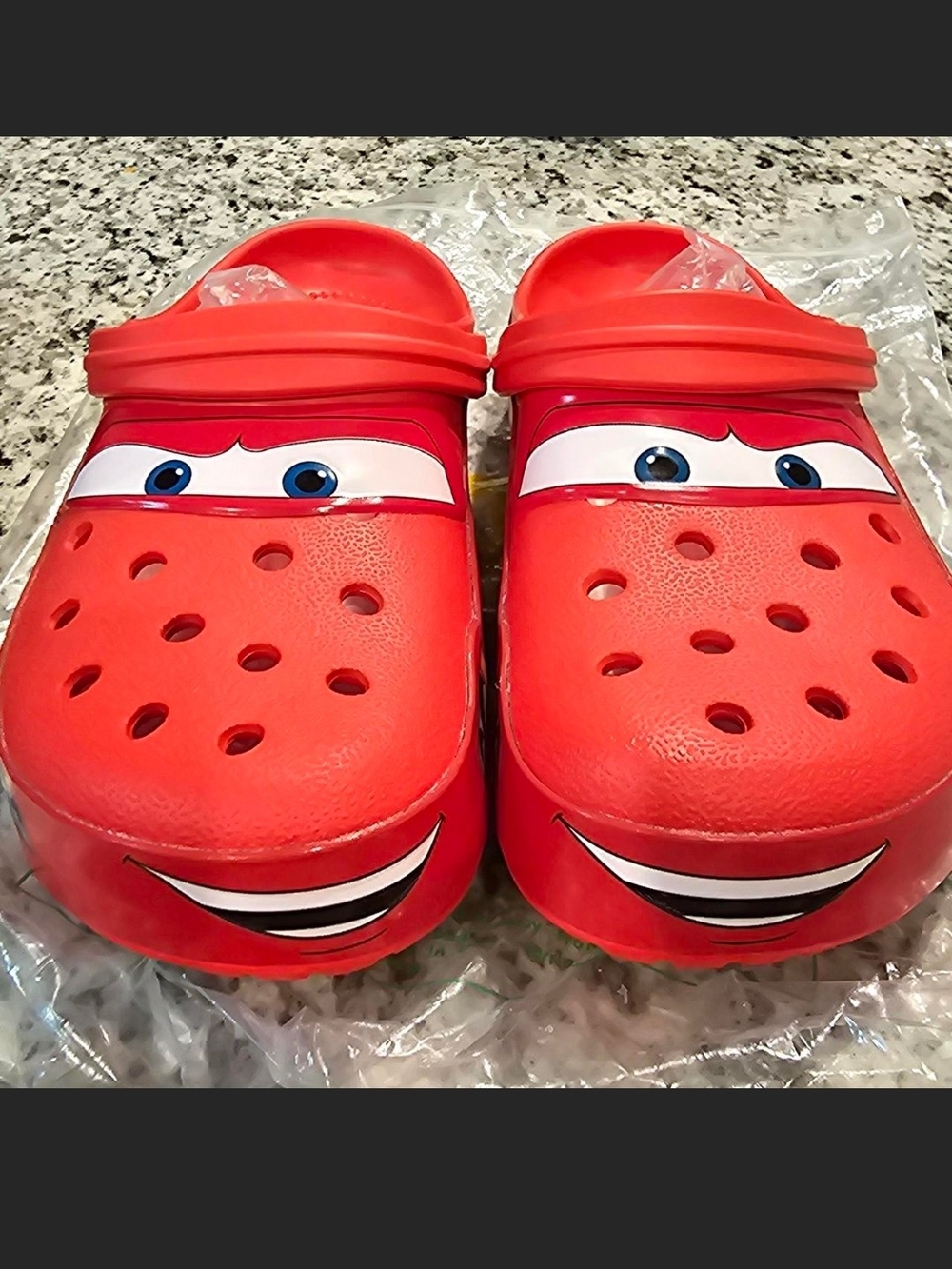 Red Cartoon Face Clog Slip-on